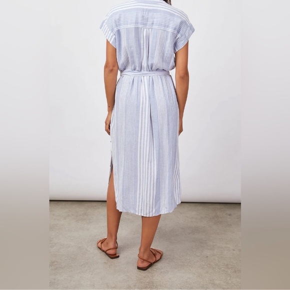 Rails Suri Blue Dusk Striped Linen Dress NWOT - Picture 3 of 10